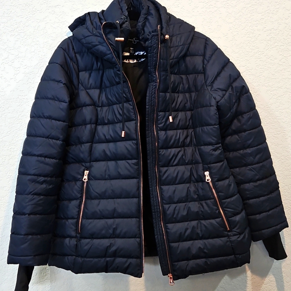 Jessica Simpson Navy Puffer Jacket Medium